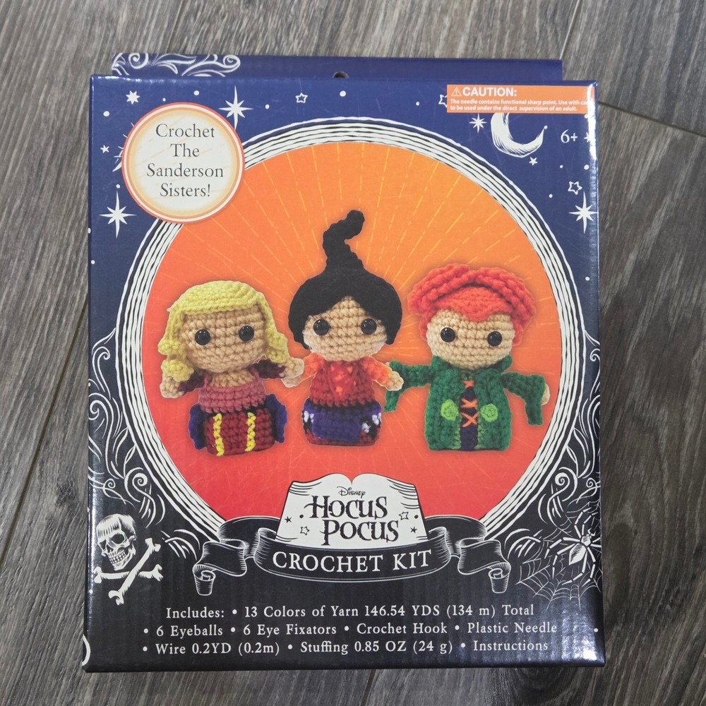 Disney Hocus Pocus Crochet Kit Sanderson Sisters DIY Kit NEW